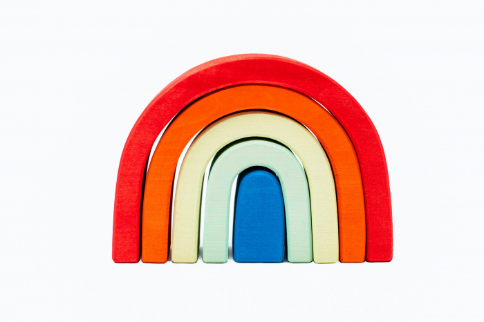 Marc toys-Set Handmade, Curcubeu Arcada Mica Albastru [6]