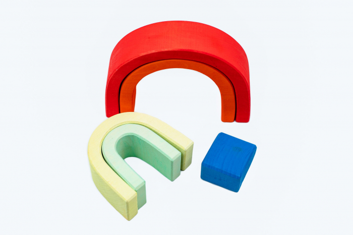 Marc toys-Set Handmade, Curcubeu Arcada Mica Albastru [3]