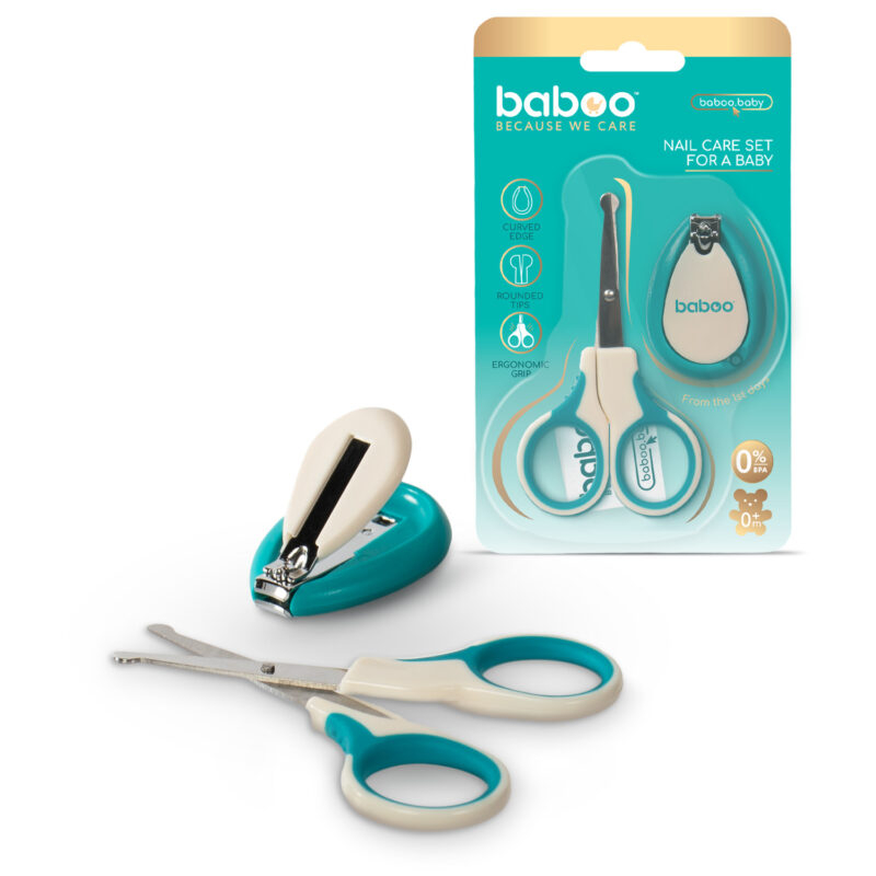 BABOO-Set Ingrijire Unghii Bebe Cu Forfecuta Si Unghiera Baboo - 0 luni+ [2]