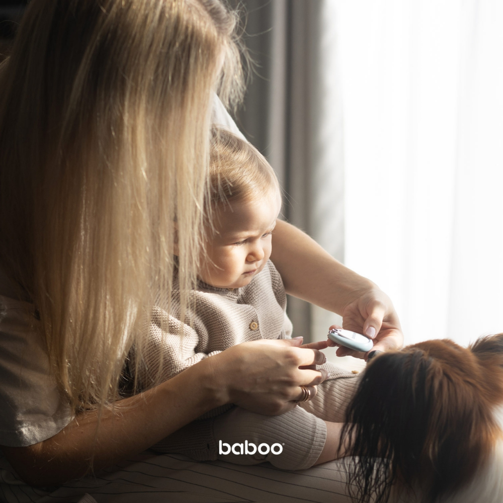 Set Ingrijire Unghii Bebe Cu Forfecuta Si Unghiera Baboo - Albastru, 0 luni + [5]