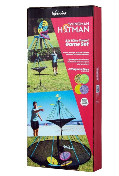 Set-joc-exterior,-Freesbee-cu-suport-special-prindere-si-aruncare-cu-tinta,-Waboba-Hitman,-4-discuri-silicon-incluse-SportX [3]