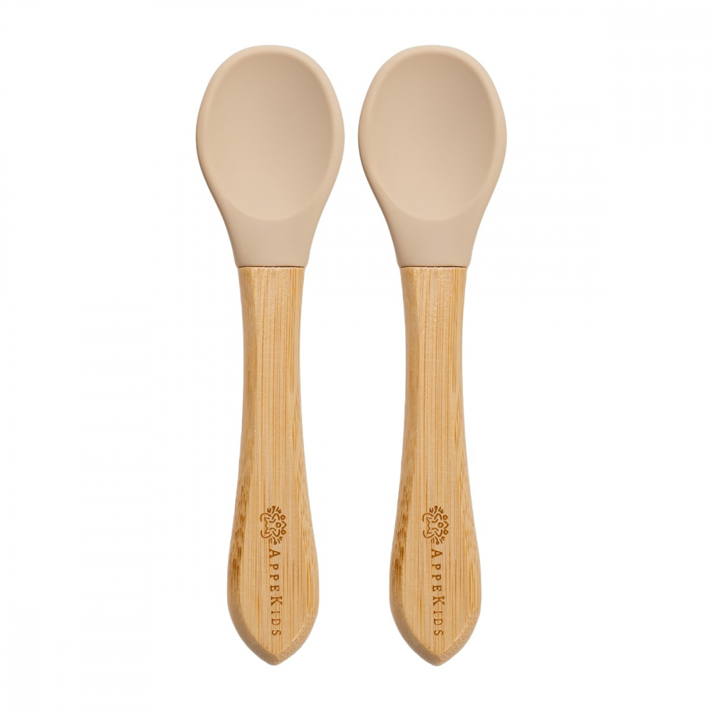 APPEKIDS-Set Lingurite din bambus, AppeKids - Bubble Beige [6]