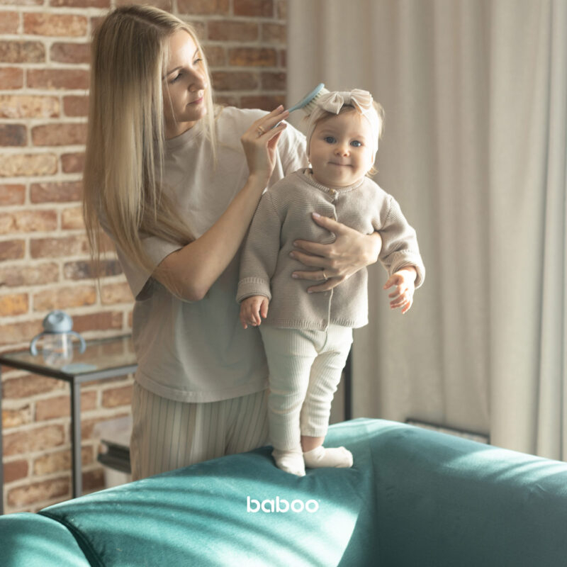 BABOO-Set Perie Si Pieptene Bebe Baboo - Albastru, 0 luni+ [5]