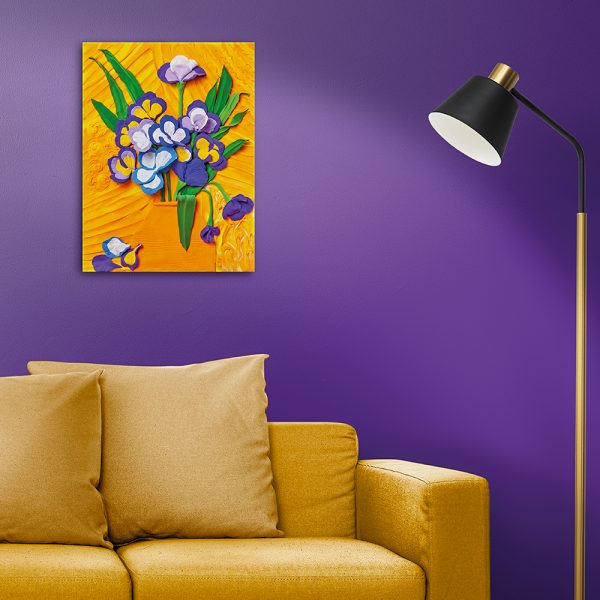 Set pictura 3D cu argila usoara, 30*40cm - Irises [5]