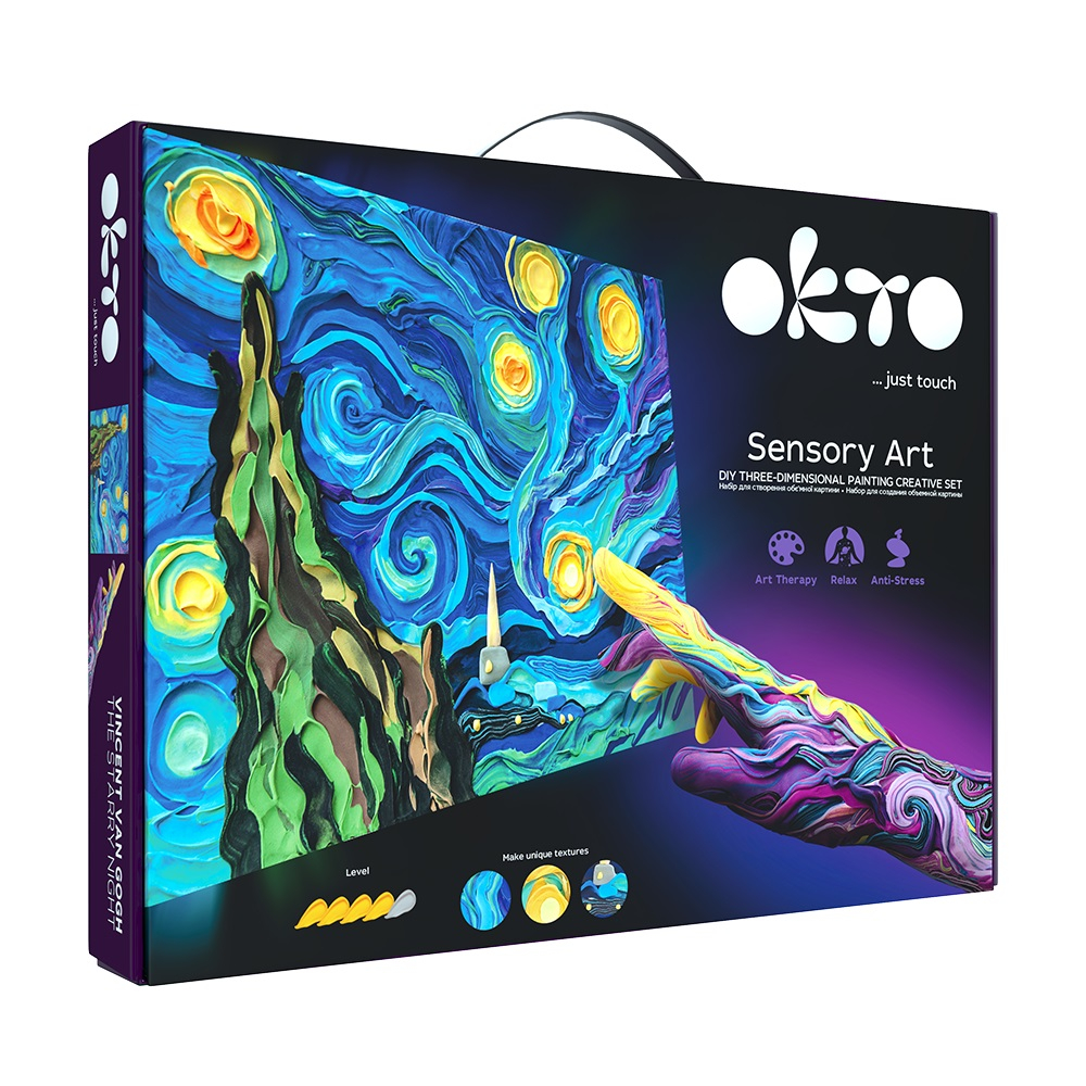 Set pictura 3D cu argila usoara, 30*40cm - Starry Night [1]
