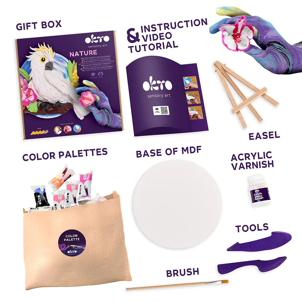 Set pictura 3D cu argila usoara, Nature - Cockatoo [2]