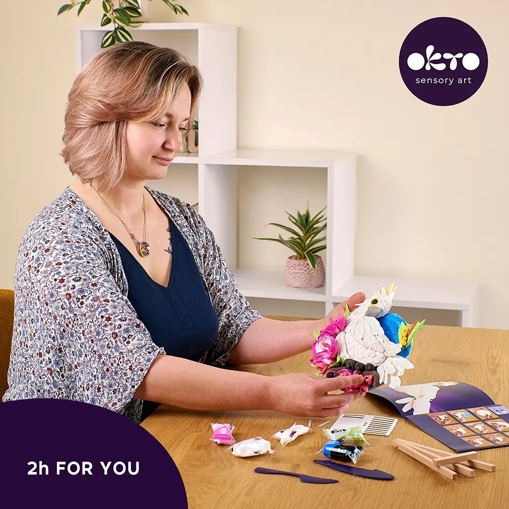 Set pictura 3D cu argila usoara, Nature - Cockatoo [5]