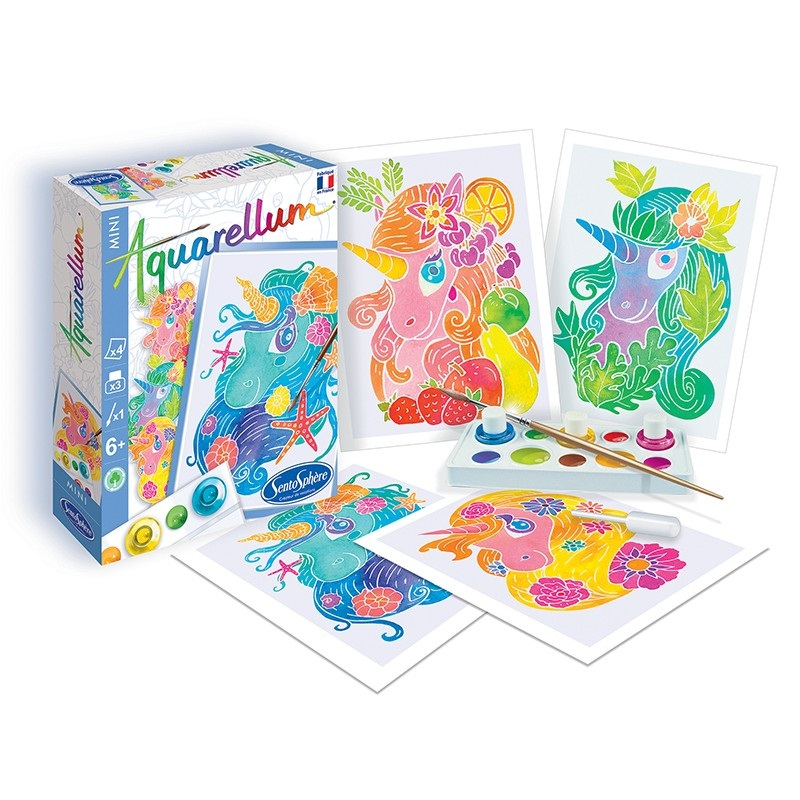 Set-pictura-copii-Mini-Aquarellum-Unicorni-Sentosphere [1]