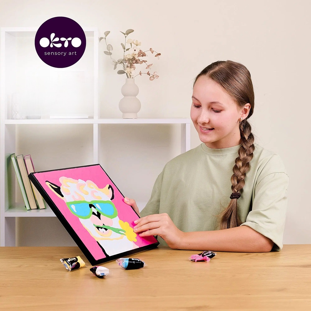 Set pictura cu argila usoara, 29*29 cm - Lama [3]