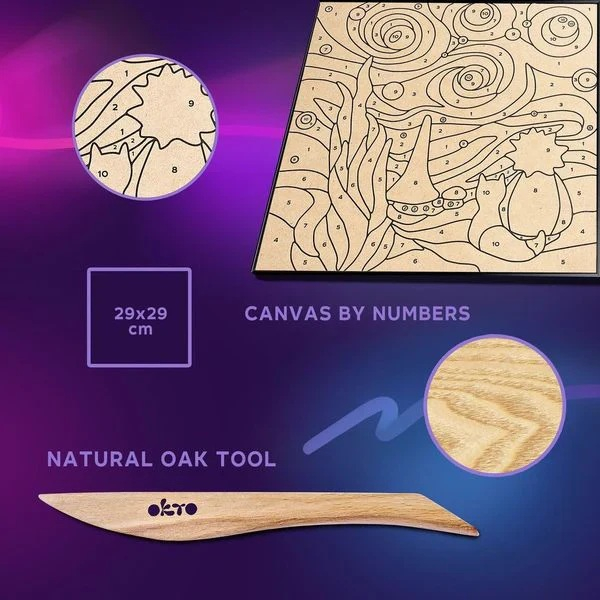 Okto-Set pictura cu argila usoara, 29*29 cm - Little Prince Night [3]