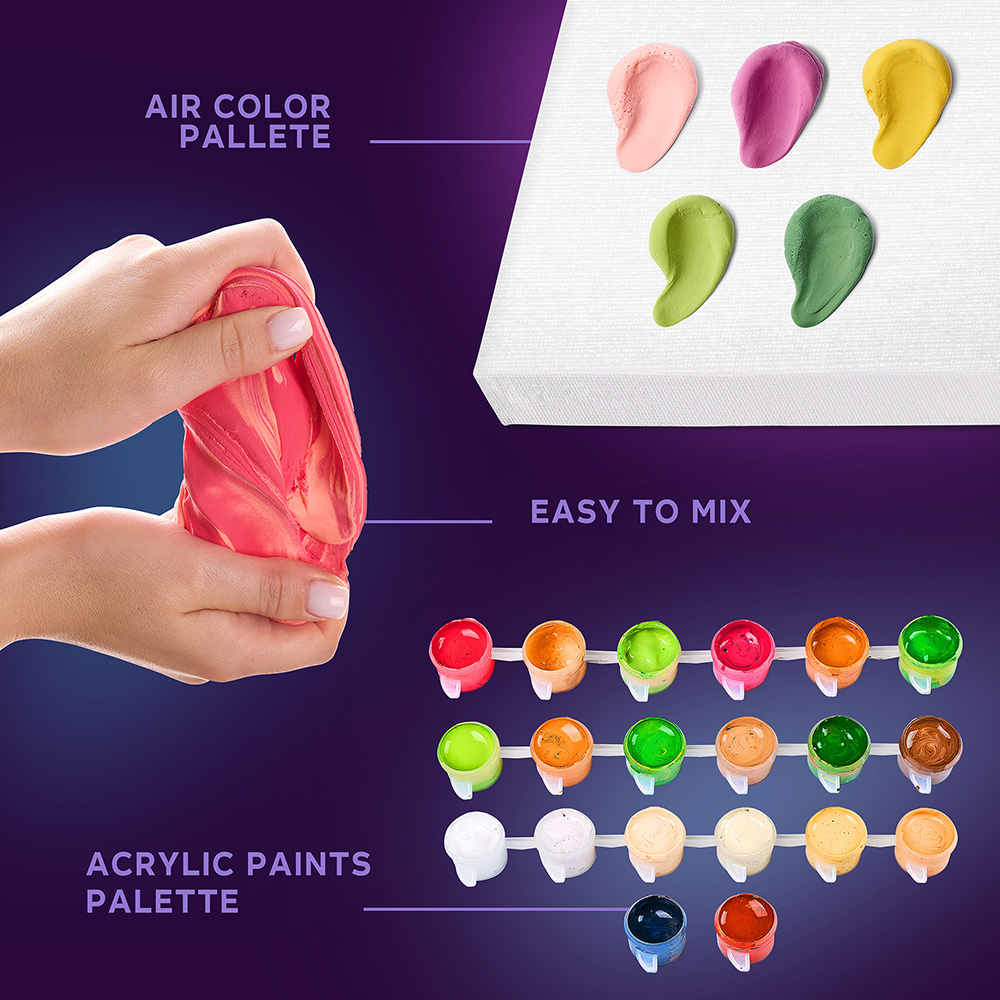 Set pictura si modelare 3D cu argila usoara, 30*40 cm - A Cat in a Flower Crown [5]