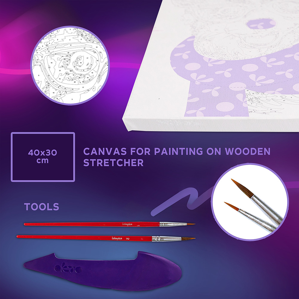 Okto-Set pictura si modelare 3D cu argila usoara, 30*40 cm - Fashion Corgi [3]