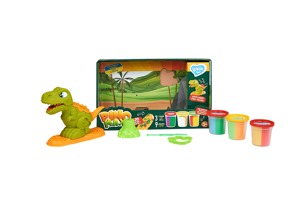 Set plastilina, accesorii si jucarie pentru modelaj Lovin - Dino Max [5]