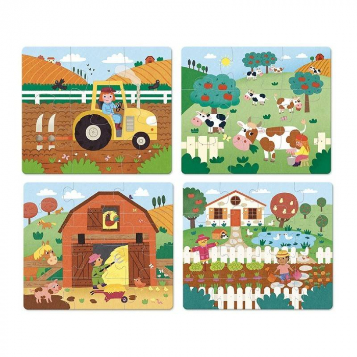 Vilac-Set-puzzle-cu-4-modele-La-ferma [2]