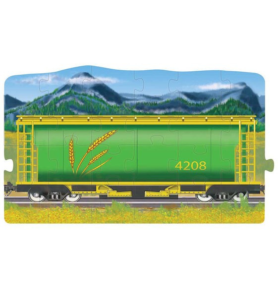 Melissa & Doug Set puzzle podea conectabile Trenuri Melissa and Doug [4]
