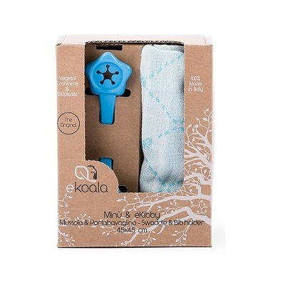 Set Swaddle si suport de prindere baveta, eKoala, Blue [1]