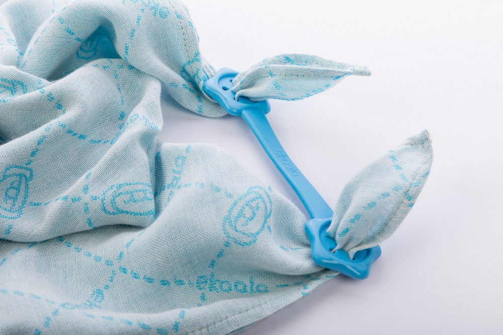 Set Swaddle si suport de prindere baveta, eKoala, Blue [2]