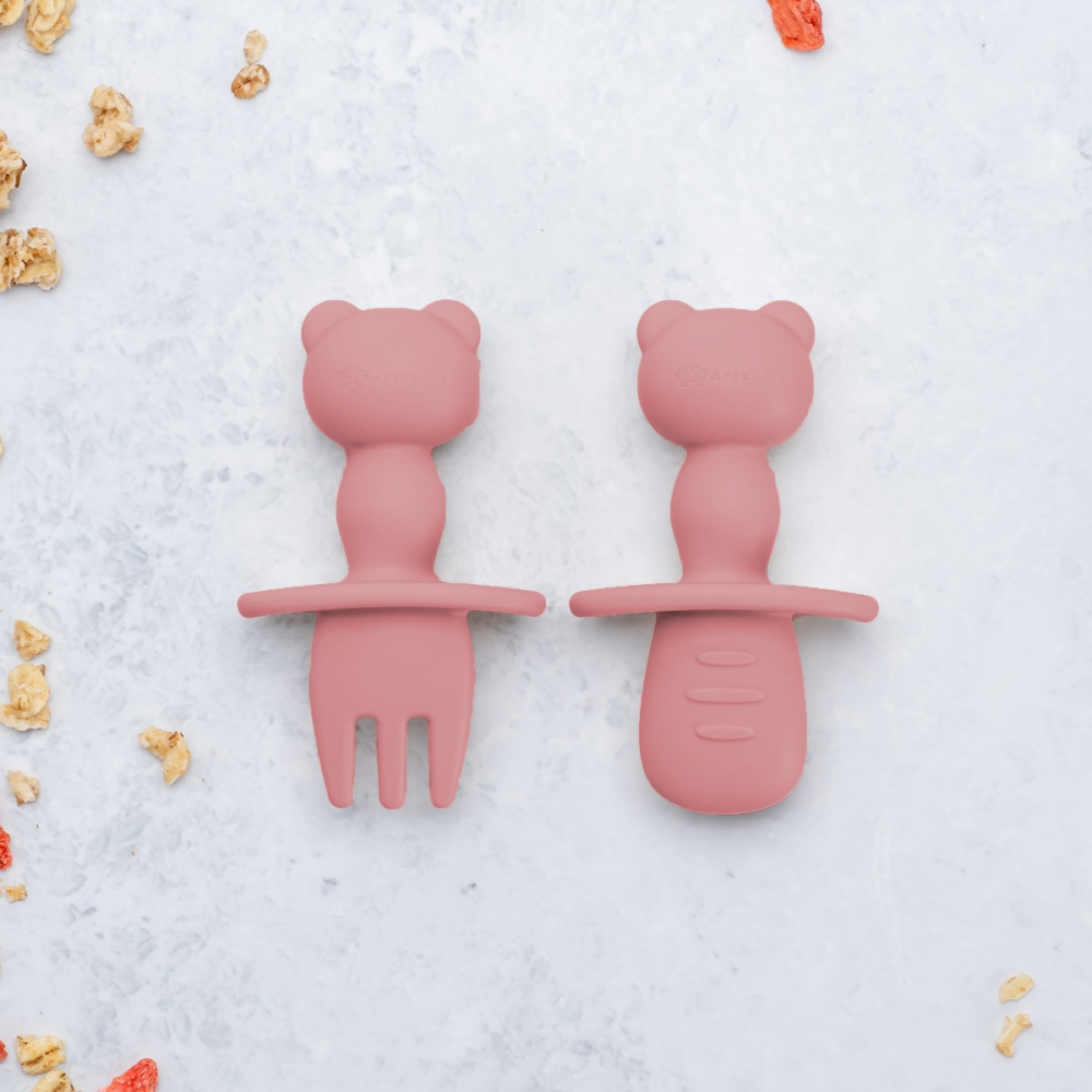 APPEKIDS-Set Tacamuri din silicon, AppeKids, The Little Bear - Old Rose [1]