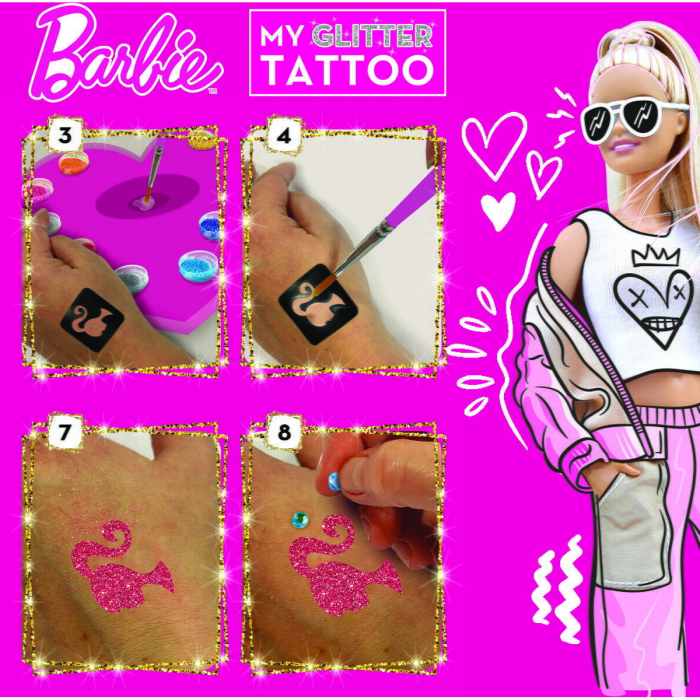 LISCIANI-Setul meu de tatuaje cu sclipici - Barbie [3]