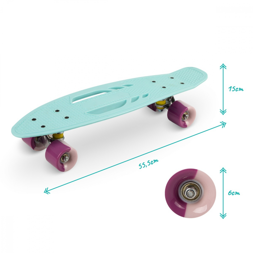 Skateboard copii, Qkids, Galaxy - Light Blue [2]