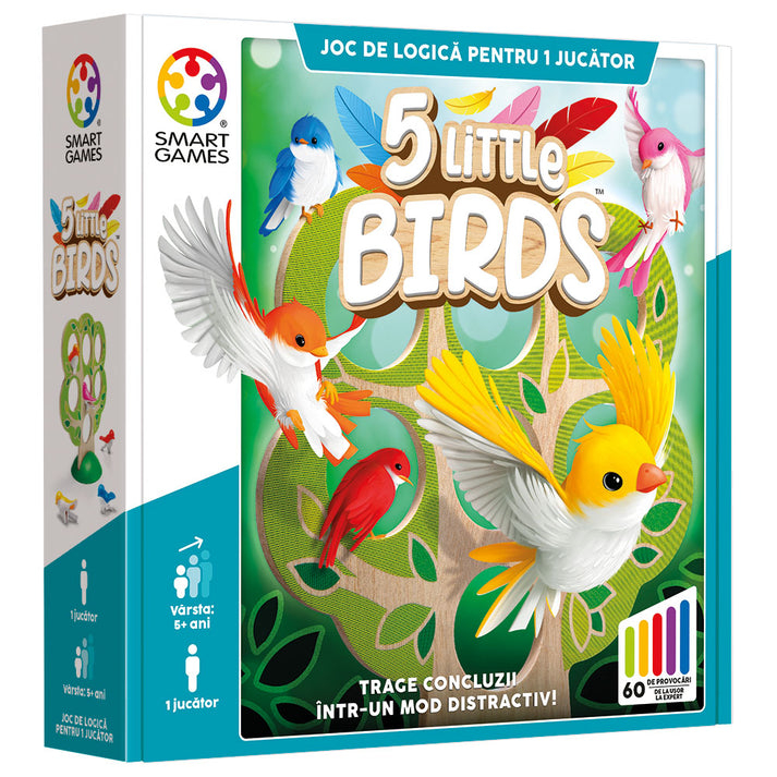 Smart Games-Smart Games - 5 Little Birds, joc de logica cu 60 de provocari, 5+ ani, editie lb. Romana [1]