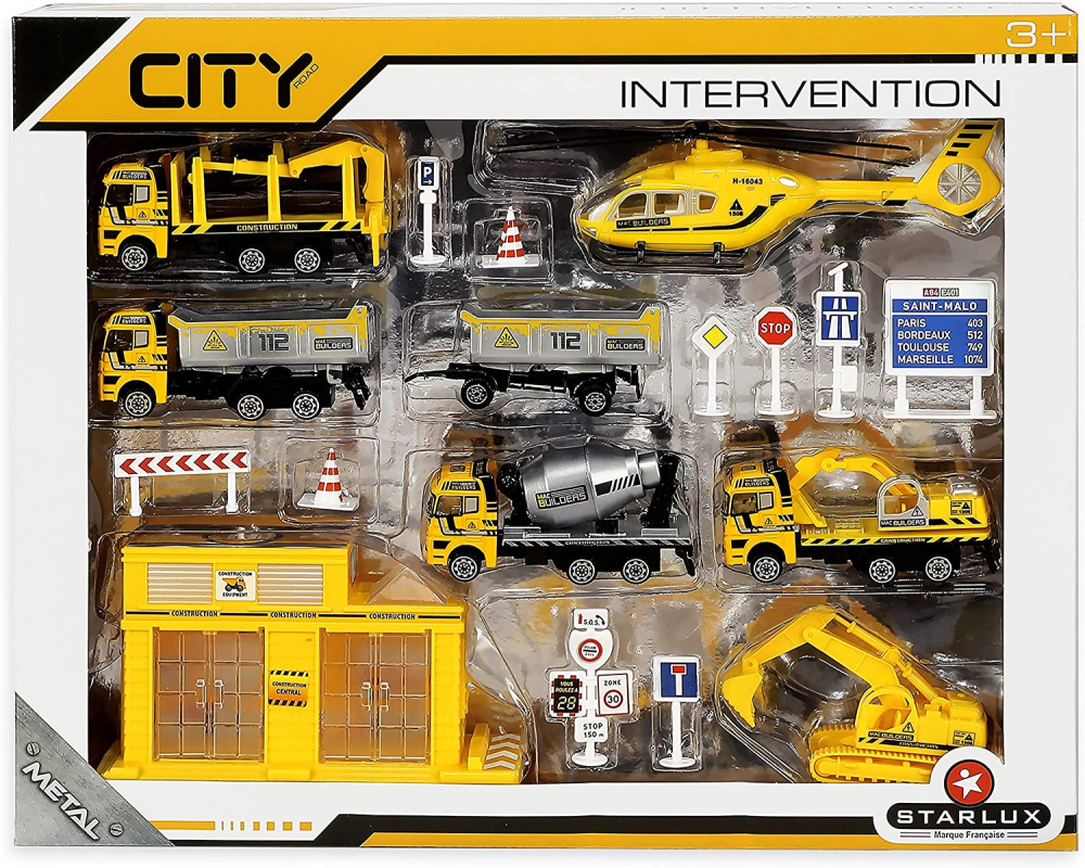 STARLUX-STARLUX City - Set masini pe santierul de constructii- set masinute metalice [2]