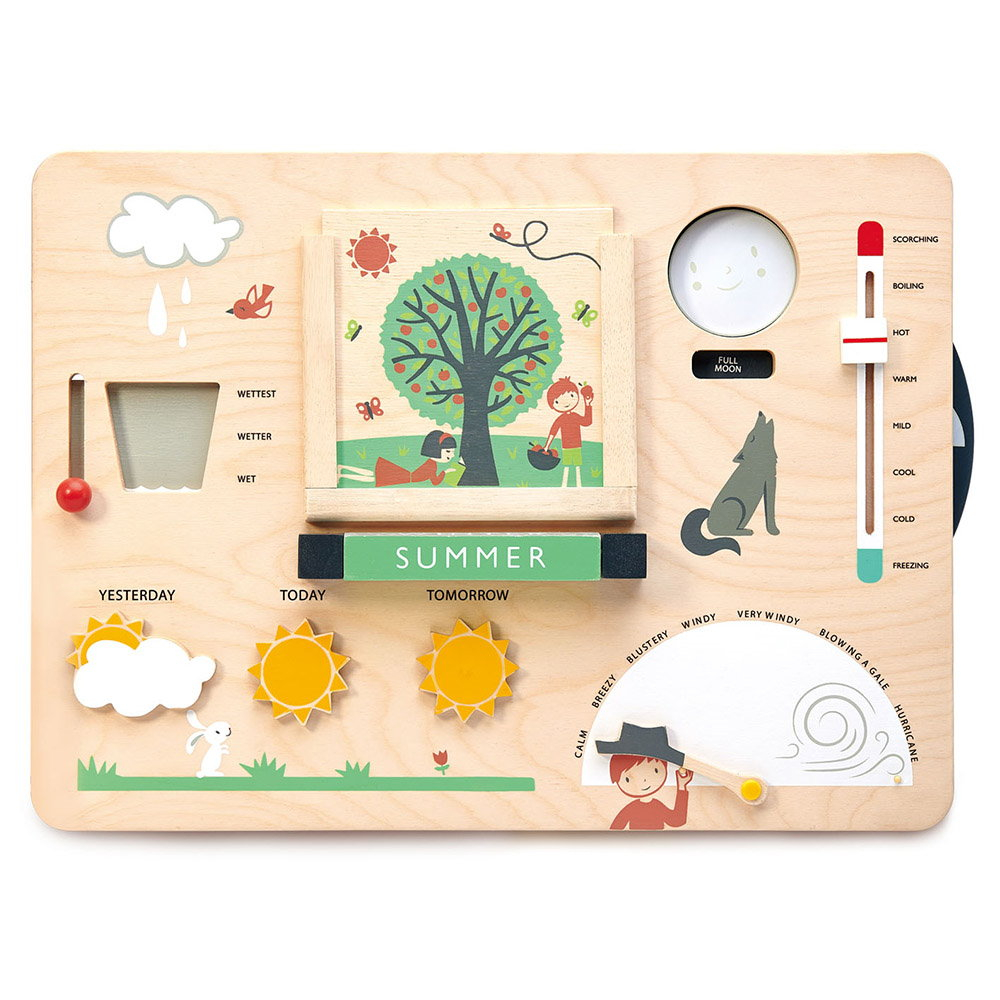 Statia meteo educativa, din lemn premium - Weather Watch - 13 piese - Tender Leaf Toys [1]