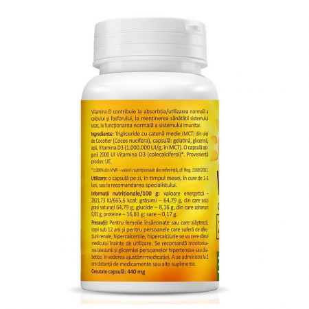 Super Vitamina D3, 2000 UI, 30 capsule, Zenyth [2]