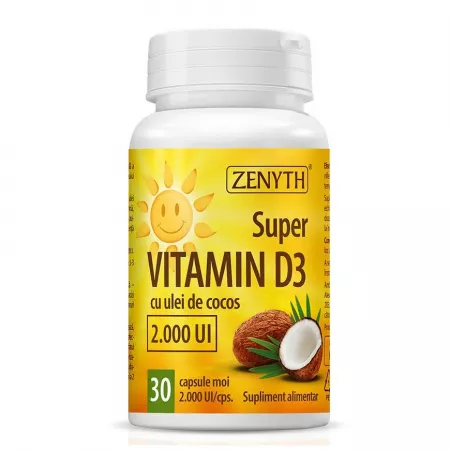Super Vitamina D3, 2000 UI, 30 capsule, Zenyth [1]