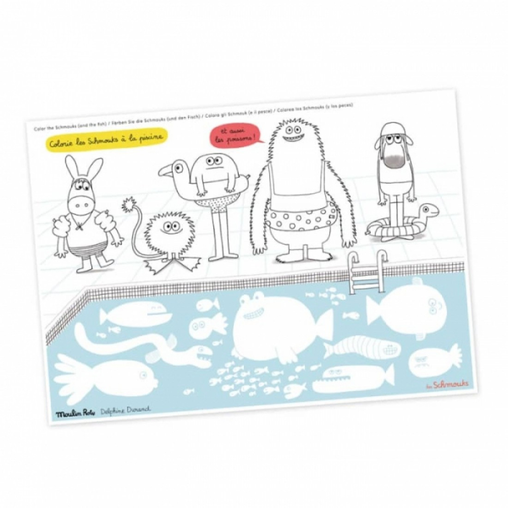 Moulin Roty-Suport de farfurii de colorat Monstruleti, Moulin Roty [6]