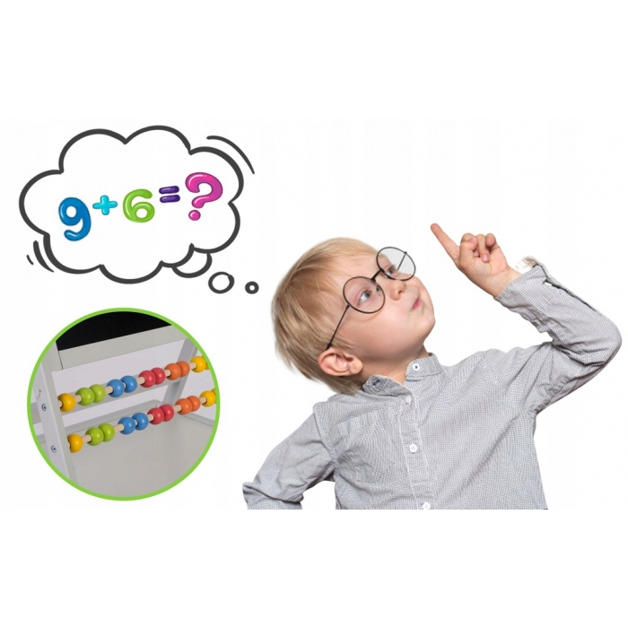 Tabla educationala cu doua fete si accesorii Ricokids RK-800, 101 x 54 x 55 cm, Gri [3]