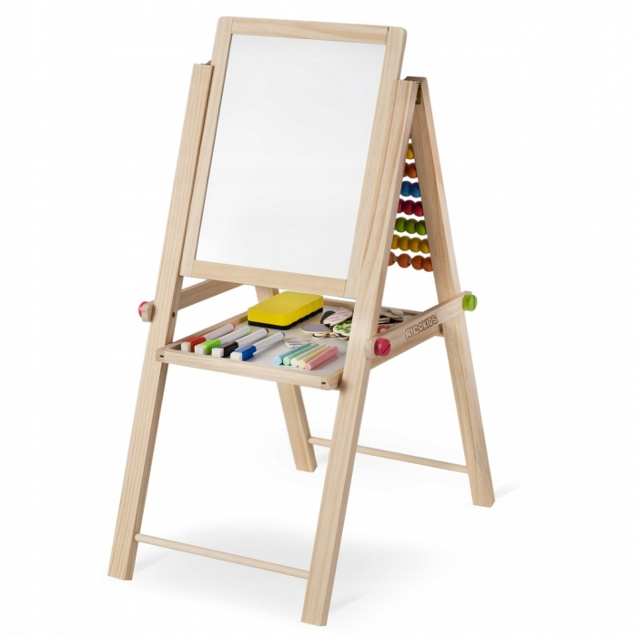 Ricokids-Tabla educationala cu doua fete si accesorii Ricokids RK-803, 66 x 45 x 32 cm, Natur [7]