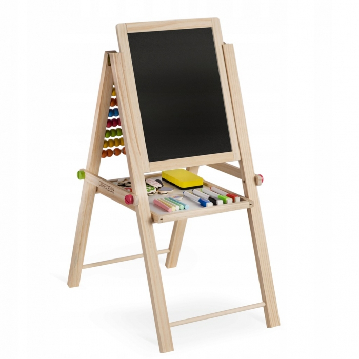 Ricokids-Tabla educationala cu doua fete si accesorii Ricokids RK-803, 66 x 45 x 32 cm, Natur [8]