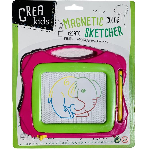 Tablita magnetica mini pentru desenat, 16 x 14 cm, fucsia/verde [1]