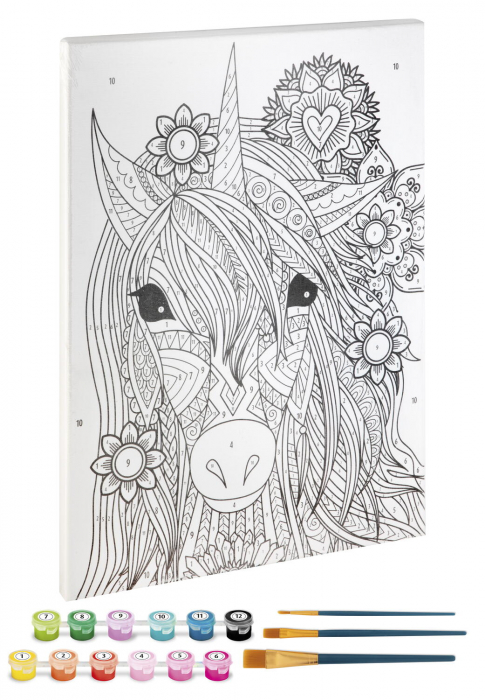 Grafix Tablou pictez pe numere - Unicorn [2]