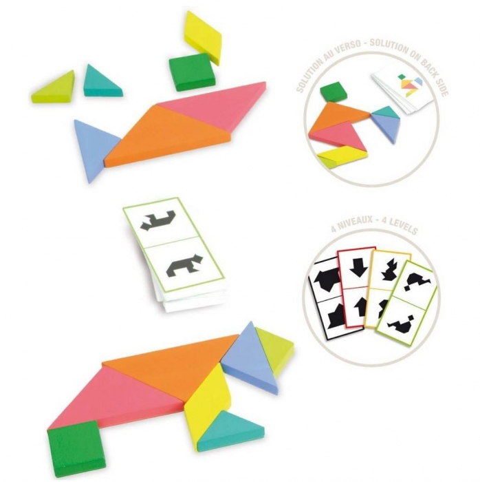 Vilac-Tangram dublu 4 grade de dificultate si 100 de provocari [2]