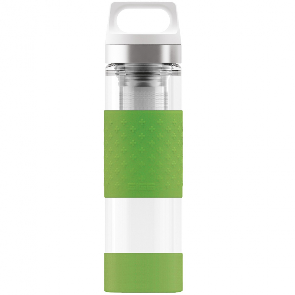 Termos din sticla Hot & Cold Glass Green, 0.4l [1]