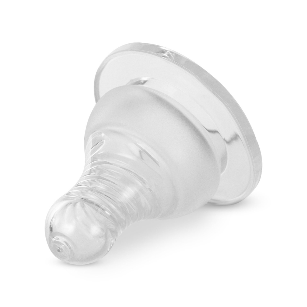 Tetina Din Silicon Baboo - Gat Stramt, Debit Rapid, 2 bucati, 6 luni+ [2]