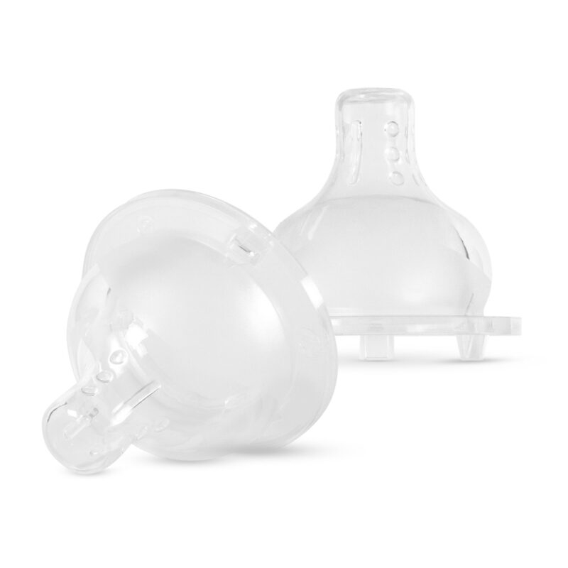 Tetina Din Silicon Premium Cu Tehnologie Anticolici Cu 3 Valve Baboo-Gat Larg, Debit Mediu, 2 bucati, 3 luni+ [3]