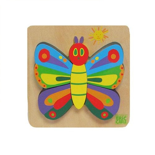 Rainbow Designs-The Very Hungry Caterpillar | Joc puzzle din lemn Fluture [1]