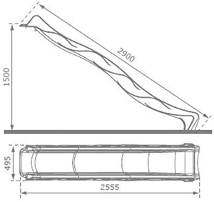 KBT-Tobogan-copii-2.90-m-S-line-HDPE-verde-mar-marca-KBT [2]