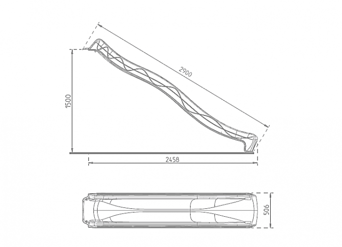 KBT-Tobogan-pentru-copii-de-2.9-m-HDPE-Turcoaz [3]