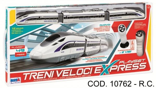 Tren electric cu sina si telecomanda RS Toys 49 piese [1]