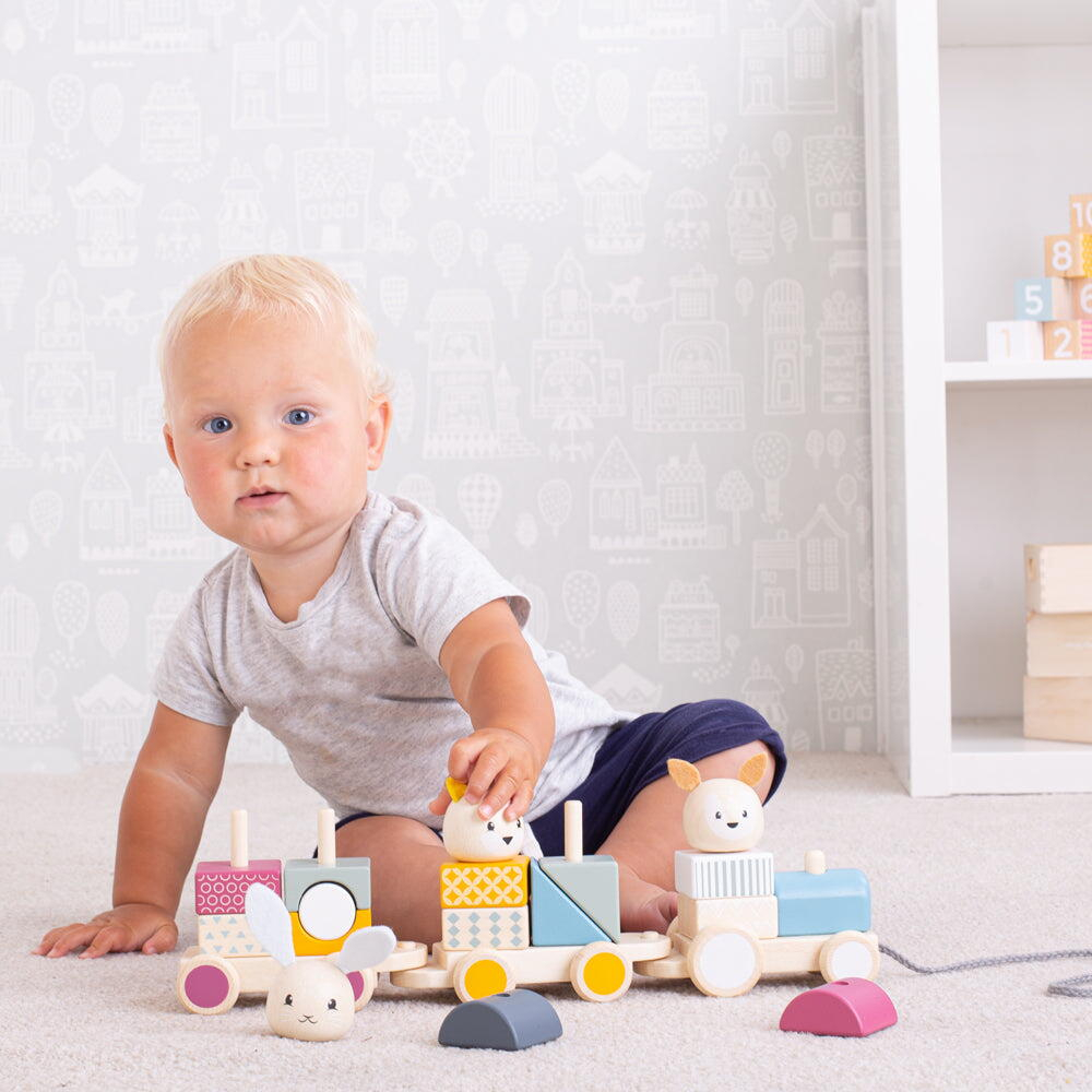 BIGJIGS Toys-Trenulet cu forme - Animalute vesele [2]