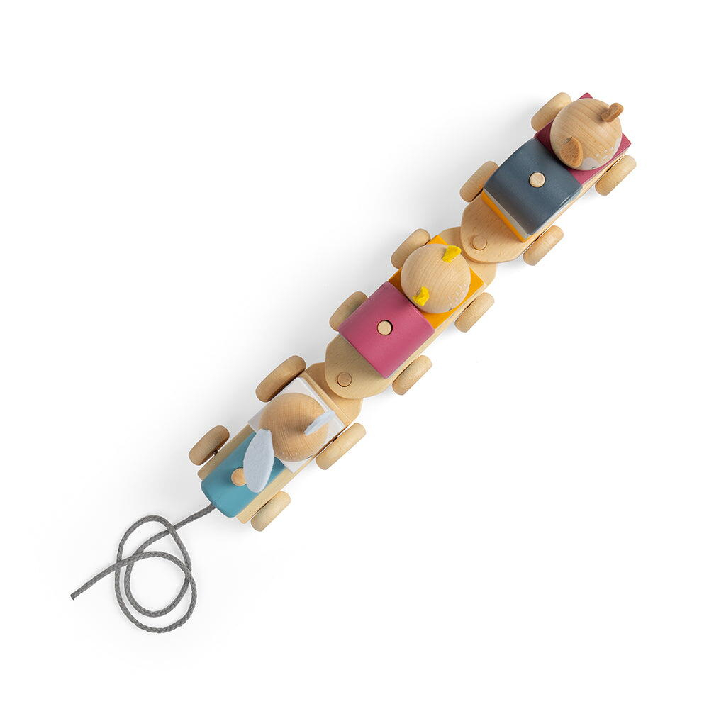 BIGJIGS Toys-Trenulet cu forme - Animalute vesele [5]