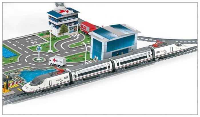 Pequetren-Trenulet electric High Speed RENFE cu statie, tunel si oras [1]
