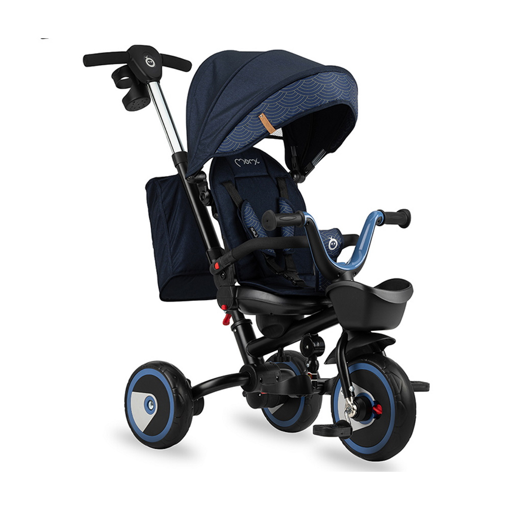 Tricicleta 5 in 1, MoMi INVIDIA Flow, Scaun rotativ 360, Spatar reglabil, Centura in 5 puncte [1]