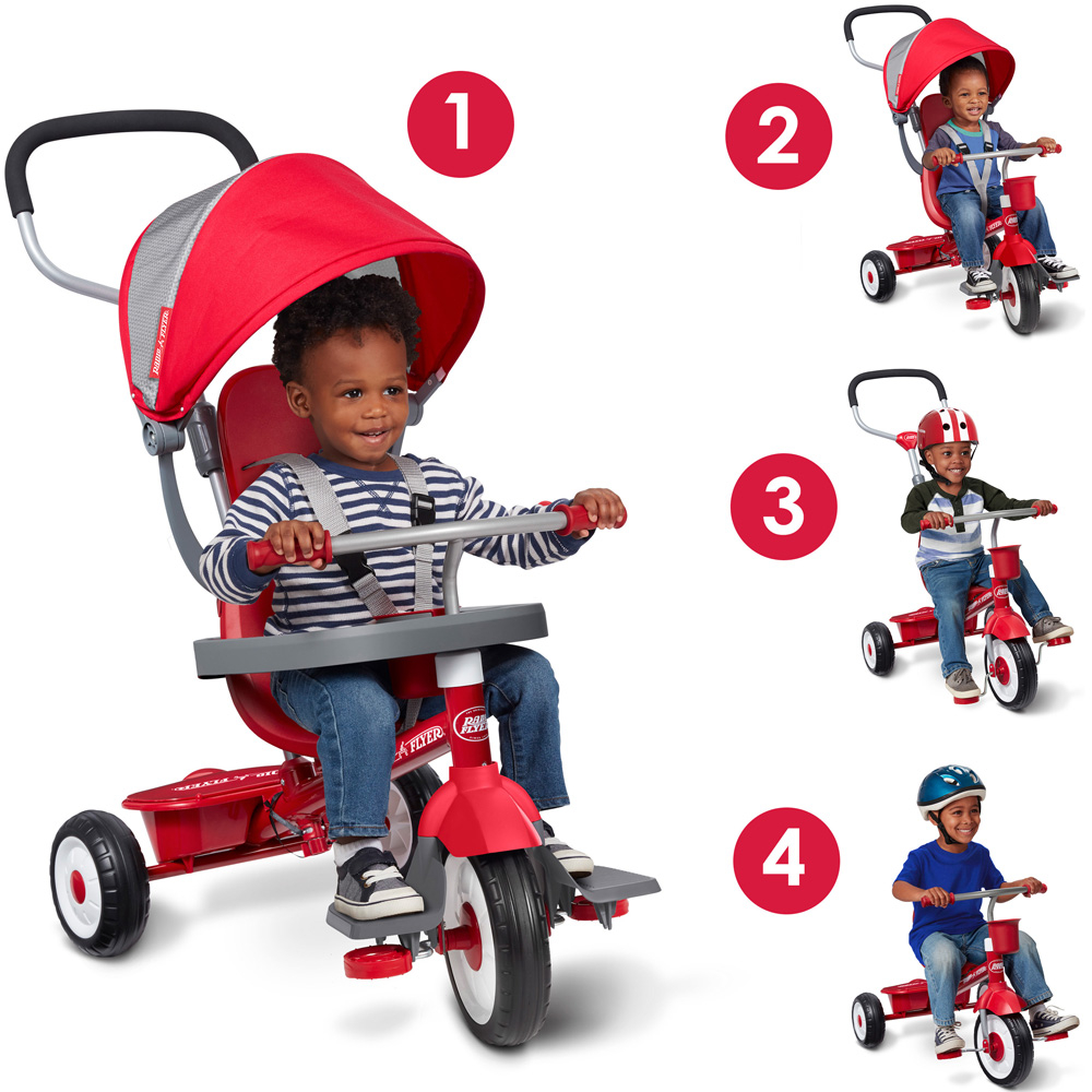 Radio Flyer-Tricicleta multifunctionala Radio Flyer 4-in-1, 1 - 5 ani [5]