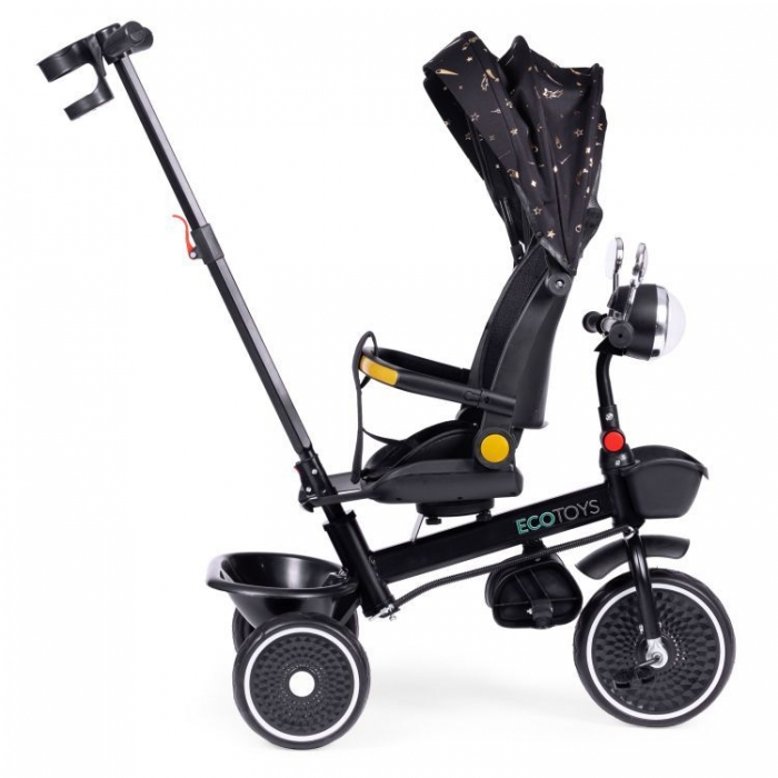 Ecotoys-Tricicleta pentru copii scaun rotativ 360a° roti din spuma EVA Ecotoys WQL-186 - Negru [5]