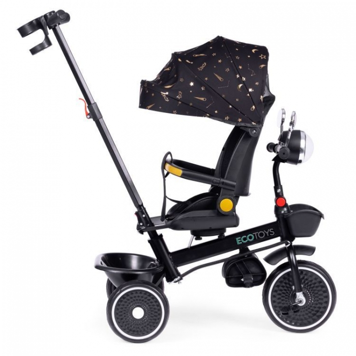 Ecotoys-Tricicleta pentru copii scaun rotativ 360a° roti din spuma EVA Ecotoys WQL-186 - Negru [4]